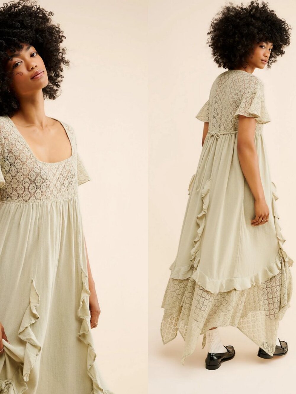Free People Cream Lace Maxi Dress XS. $108 - Picture 10 of 16